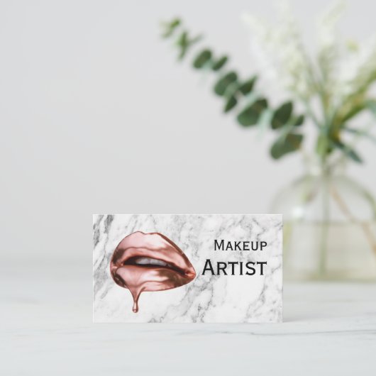 Maskenbildnergeschäft Visitenkarte (Stehend Vorderseite)