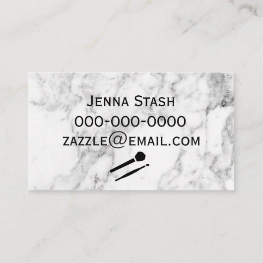 Maskenbildnergeschäft Visitenkarte (Rückseite)