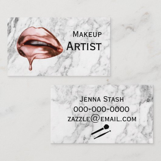 Maskenbildnergeschäft Visitenkarte (Vorne/Hinten)