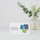 Maskenbildnerkosmetik 3 Gesichter Visitenkarte (Stehend Vorderseite)