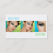 Maskenbildnerkosmetik 3 Gesichter Visitenkarte (Rückseite)