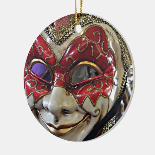 Maskendesign Keramik Ornament (Links)