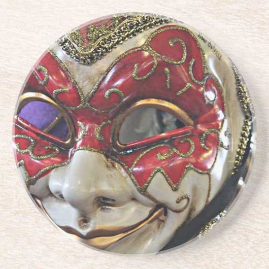Maskendesign Sandstein Untersetzer (Vorne)