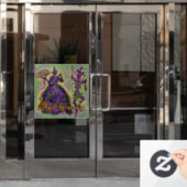 Maskenfenster Fensteraufkleber (Büro Tür)