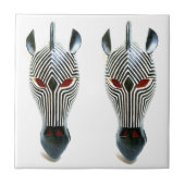 Maskenfliese mit zwei Zebra Fliese (Vorderseite)