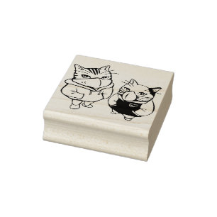 Maskenkatze Briefmarke Gummistempel