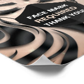 Maskenmaske erforderlich Covid Eyelashes Rose Glit Poster (Ecke)