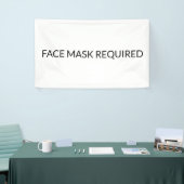 Maskenmaske Erforderlich einfach schwarz und weiß Banner (Messeveranstaltung)