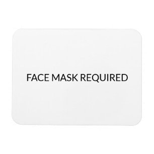 Maskenmaske Erforderlich einfach schwarz und weiß Magnet