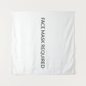 Maskenmaske Erforderlich einfach schwarz und weiß Wandteppich (Vorderseite (Horizontal))