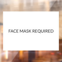 Maskenmaske Erforderlich schwarz und weiß elegant