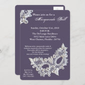 Maskenmaske-Maskenkostüm Halloween-Teil Einladung (Vorne/Hinten)