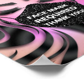 Maskenmaske mit erforderlicher Covid-Rose Rosa Poster (Ecke)