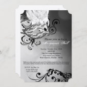 Maskenmaske, weißes Maskengemälde, Halloween-Teil Einladung (Vorne/Hinten)