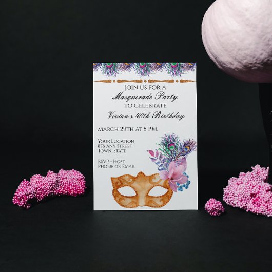 Maskenparty-Einladung Einladung