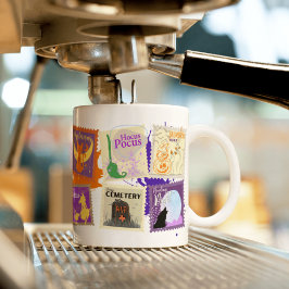 Maskensammlungen Halloween-Briefmarke mehrfarbig Zweifarbige Tasse