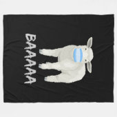 Maskenschaf | Gewittertes Schaf mit Gesichtsmaske Fleecedecke (Vorderseite (Horizontal))