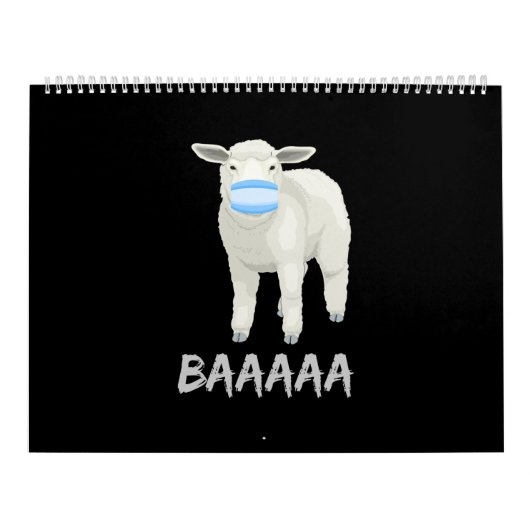 Maskenschaf | Gewittertes Schaf mit Gesichtsmaske Kalender (Titelbild)
