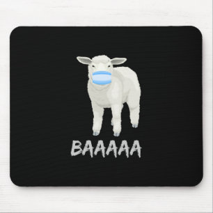 Maskenschaf Gewittertes Schaf mit Gesichtsmaske Mousepad