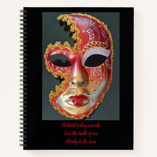 Maskenspirale-Notebook Notizblock (Vorderseite)