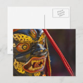 Maskentanz beim Tshechu Festival Postkarte (Vorne/Hinten)
