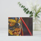 Maskentanz beim Tshechu Festival Postkarte (Stehend Vorderseite)