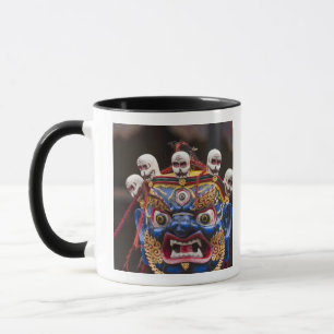 Maskentanzdarbietung beim Tshechu-Festival 2 Tasse
