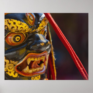 Maskentanzdarbietung beim Tshechu-Festival Poster
