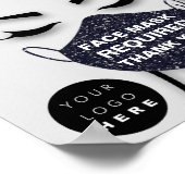 Maskenüberzug für das erforderliche Logo, graue La Poster (Ecke)