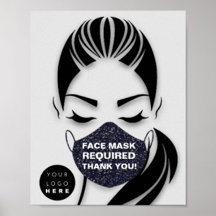 Maskenüberzug für das erforderliche Logo, graue La Poster