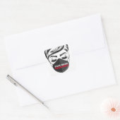 Maskenverkleidung Erforderlicher HaarstilStudio La Quadratischer Aufkleber (Umschlag)