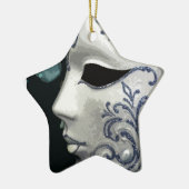 MASKERADE 2 (Blau) Keramikornament (Links)