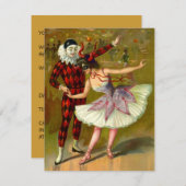 Maskerade-Ball-Kostüm-Party-Vintage Einladungen (Vorne/Hinten)