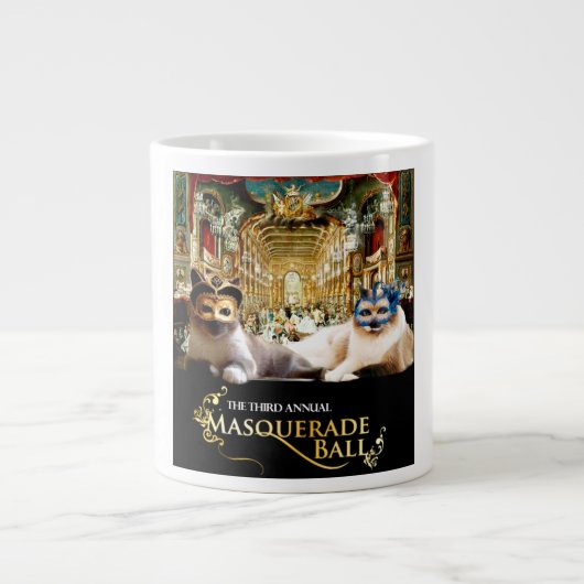 Maskerade-Ball-Tasse Jumbo-Tasse (Vorderseite)