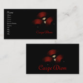 Maskerade Carpe Diem Visitenkarten Visitenkarte (Vorne/Hinten)
