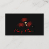 Maskerade Carpe Diem Visitenkarten Visitenkarte (Rückseite)