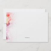 Maskerade-Charakter in der roten Einladung (Rückseite)