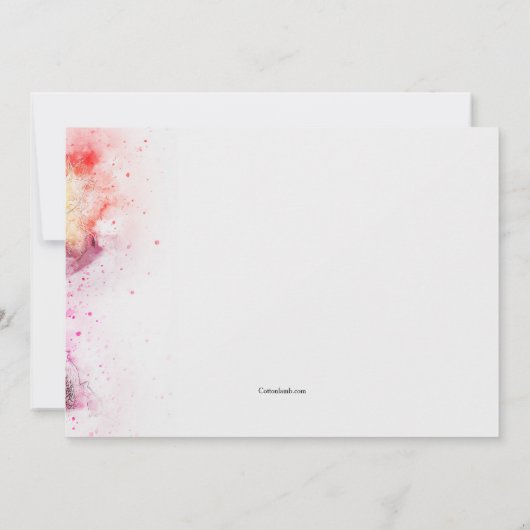 Maskerade-Charakter in der roten Einladung (Rückseite)