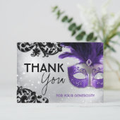 Maskerade danken Ihnen Karten (Stehend Vorderseite)