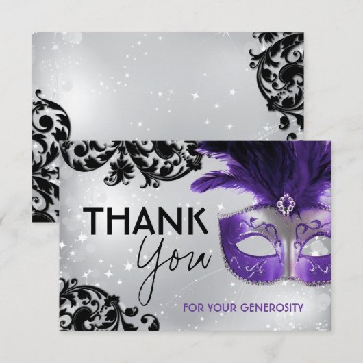 Maskerade danken Ihnen Karten (Vorne/Hinten)