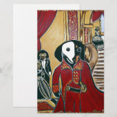 Maskerade Doxie Briefpapier (Vorne/Hinten)