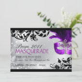 Maskerade-Einladung Einladung (Stehend Vorderseite)