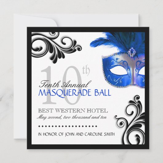 Maskerade-Einladung Einladung (Vorderseite)