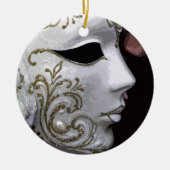 MASKERADE (GOLD) KERAMIK ORNAMENT (Vorne)