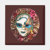 Maskerade, Mardi Gras, Karnevalsmaske Magnet (Vorne)