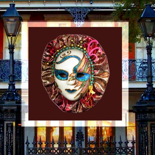 Maskerade, Mardi Gras, Karnevalsmaske Magnet