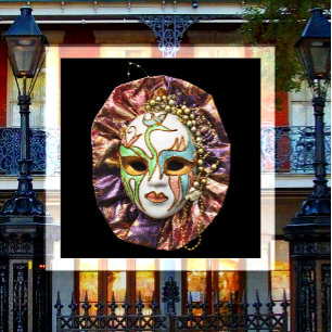 Maskerade, Mardi Gras, Karnevalsmaske Magnet
