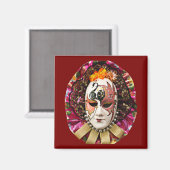 Maskerade, Mardi Gras-Maske Magnet (Vorderseite/Rückseite)