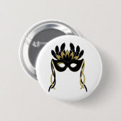 Maskerade-Maske im Schwarzen und im Button (Vorne & Hinten)