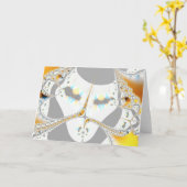 Maskerade-Maske Karte (Gelbe Blume)
